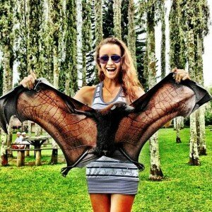 coolest girlfriend and a bat
