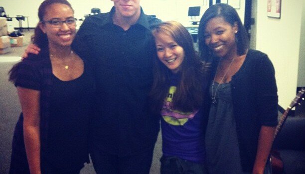 A photo of Jasmine on the far right with her friends she met during an internship with YouTuber Philip Defranco.